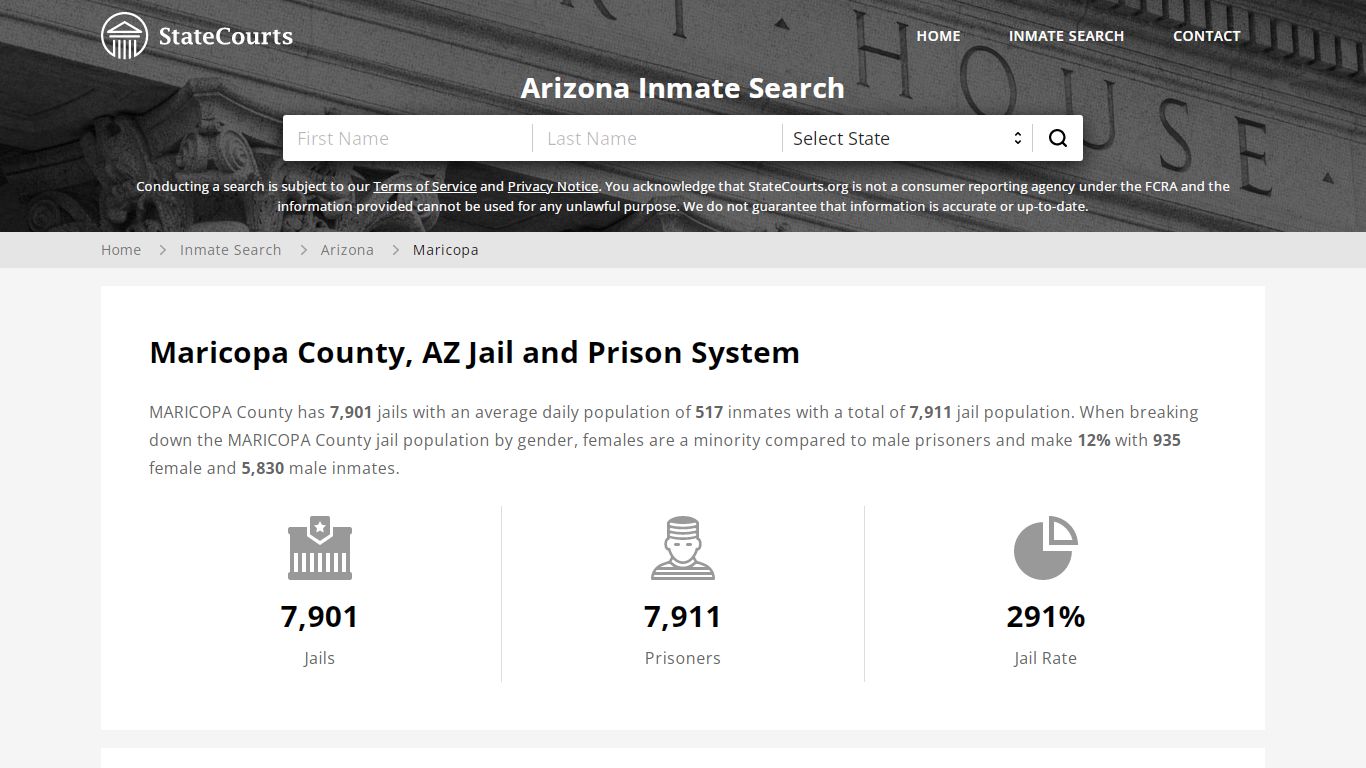 Maricopa County, AZ Inmate Search - StateCourts